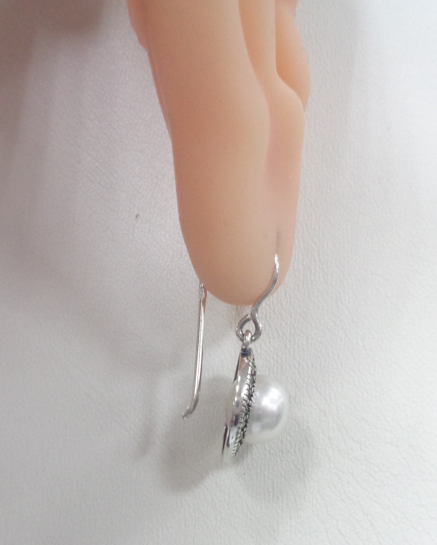 Серебряные серьги с жемчугом